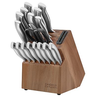 Chicago Cutlery Insignia 18-pc. Guided Grip Knife Block Set with Built-In Sharpener