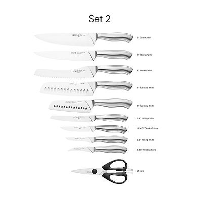 Chicago Cutlery Insignia 18-pc. Guided Grip Knife Block Set with Built-In Sharpener