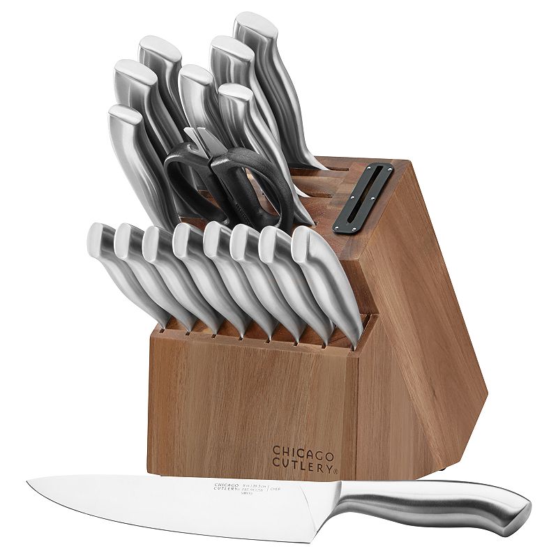 Chicago Cutlery Insignia 18-pc. Guided Grip Knife Block Set with Built-In S
