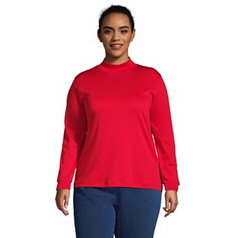 Plus Size Lands' End Supima Cotton Mockneck Top