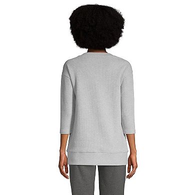 Women's Lands' End Relaxed Waffle V-Neck Tunic
