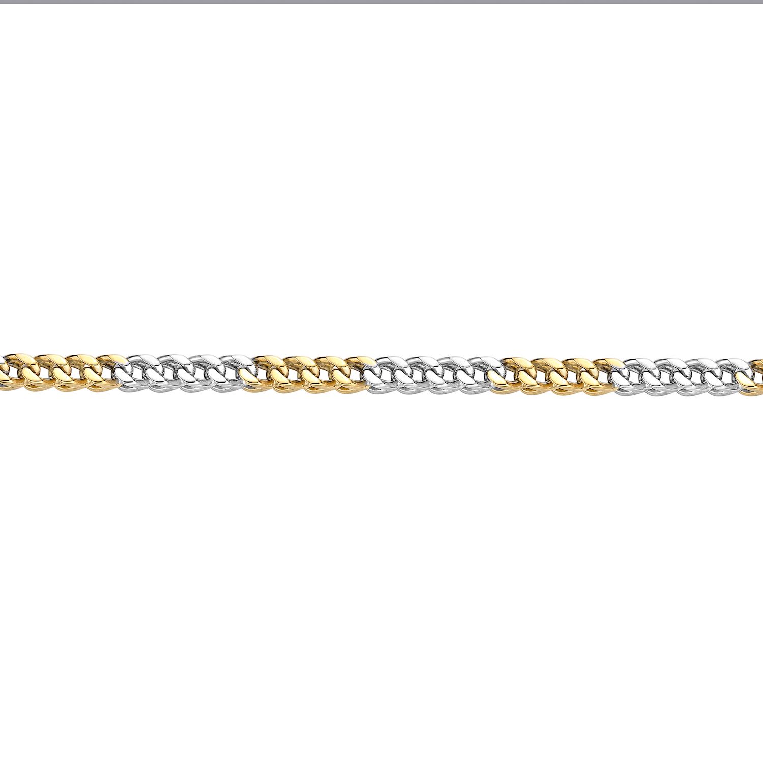 Metro Stainless Steel Gold Foxtail Chain Bracelet - 4mm Wide, 9" Length With Lobster Clasp - View #2