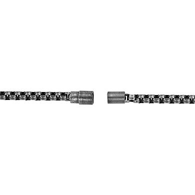 Men's LYNX Stainless Steel Black Ion Plated Antiqued Box Chain Bracelet