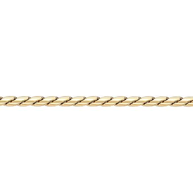 Men's LYNX Stainless Steel Gold Tone Ion Plated 4.5mm Twist Chain Bracelet