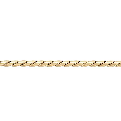 Men's LYNX Stainless Steel Gold Tone Ion Plated 4.5mm Twist Chain Bracelet