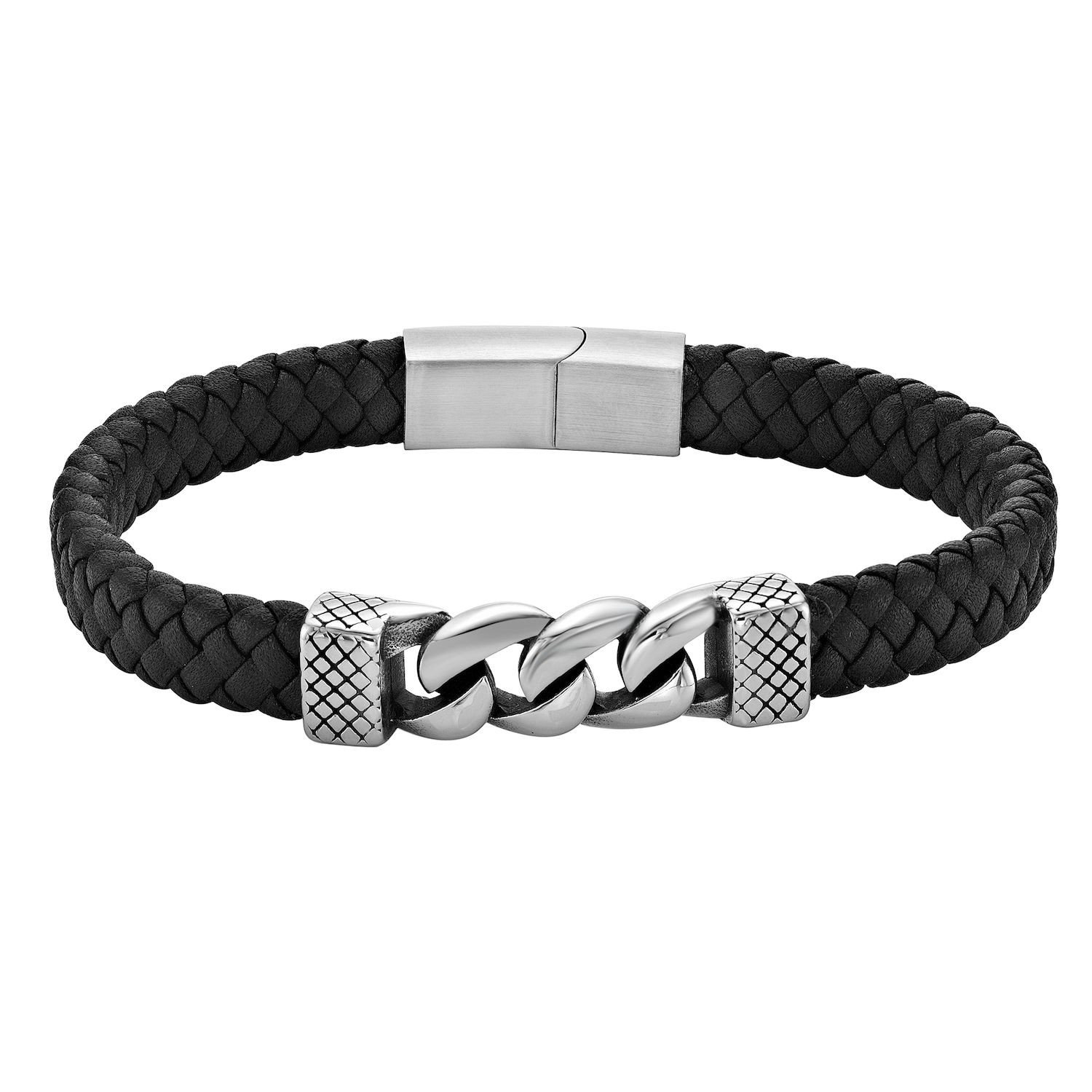 Kohls mens leather on sale bracelet