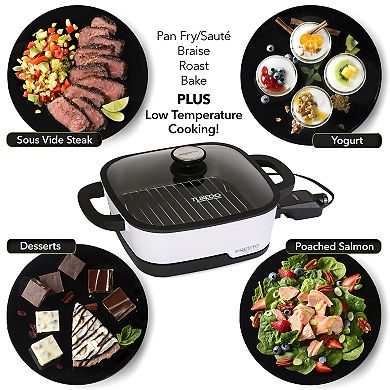Presto Precise 12-in. Tuxedo Digital Precision Skillet Multi-Cooker