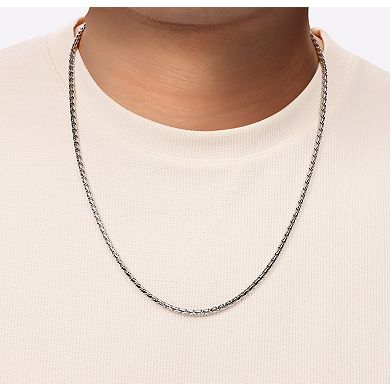 Men's LYNX Stainless Steel 24 Inch Twist Chain Necklace