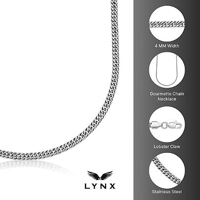 Men's LYNX Stainless Steel Curb Chain Necklace