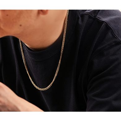 Men's LYNX Gold Tone Stainless Steel Link Chain Necklace