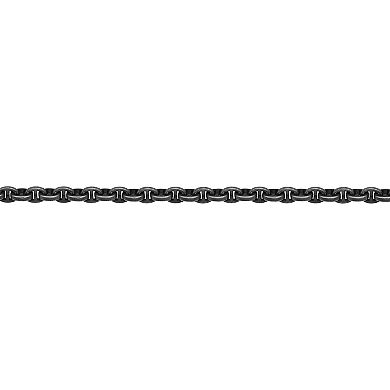 Men's LYNX Antiqued Black Ion Plated Stainless Steel Link Chain Necklace
