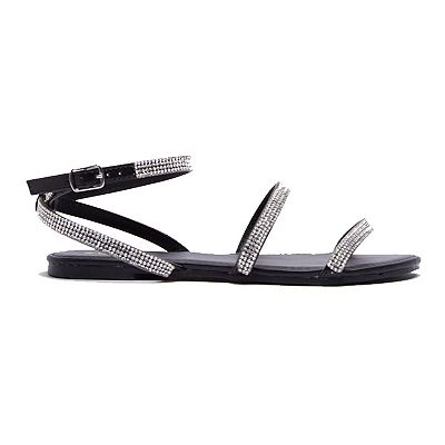 Qupid Archer 744 Women s Rhinestone Strappy Sandals