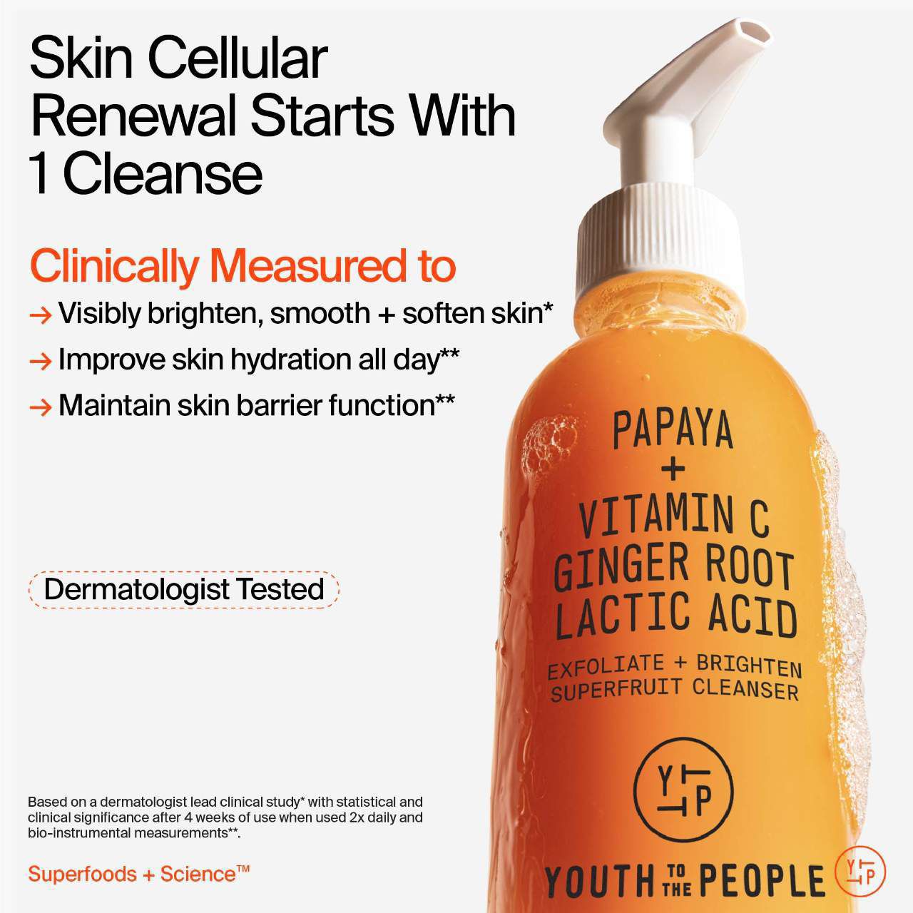 REFINEE SKIN CARE Obst Peeling Cleanser – Mit Glykolsäure, Für Porentiefe Reinigung, 200 Ml