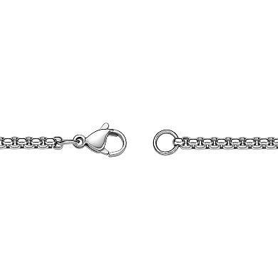 Men's LYNX Stainless Steel & Bubinga Wood Textured Cross Pendant Necklace