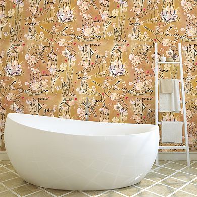 RoomMates Yoga Goddess Peel & Stick Wallpaper