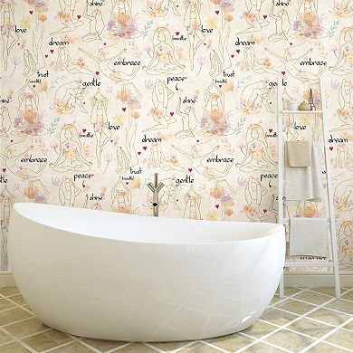 RoomMates Yoga Goddess Peel & Stick Wallpaper
