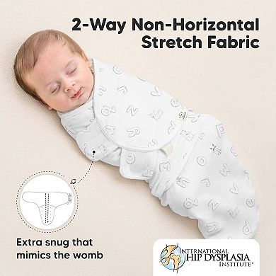KeaBabies 3pk Soothe Baby Swaddle, Organic Baby Swaddle Sleep Sacks, Newborn, Infant