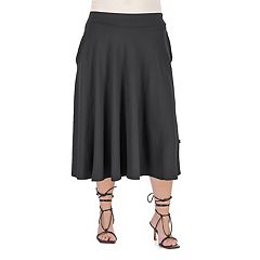 Kohls plus size black skirt hot sale