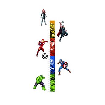 RoomMates Marvel Avengers Growth Chart Peel & Stick Wall Decals