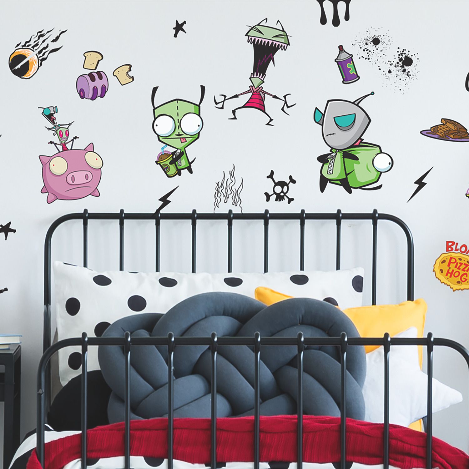 RoomMates Invader Zim Wandtattoo – Abziehbare & Wiederverwendbare Wandaufkleber Mit Alien-Design