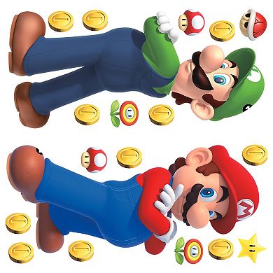 RoomMates Super Mario Luigi & Mario Giant Peel & Stick Wall Decals