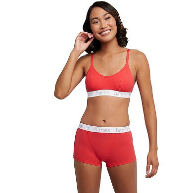 Hanes Originals Ultimate 2-Pack Stretch Cotton Triangle Bralette DHO101
