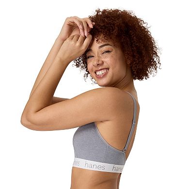 Hanes Originals Ultimate 2-Pack Stretch Cotton Triangle Bralette DHO101