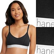 Hanes Womens Originals Triangle Bralette Pack, Moisture-Wicking Stretch  Cotton Bra, 2-Pack : : Clothing, Shoes & Accessories
