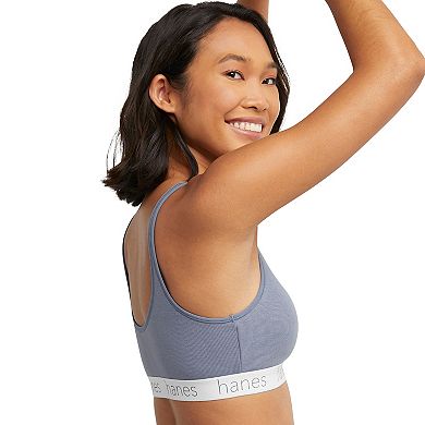 Hanes Originals Ultimate 2-Pack Stretch Cotton Scoop Bralette DHO102