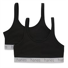 Womens Black Hanes Sports Bras Bras - Underwear, Clothing