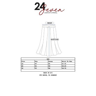 Plus Size 24seven Comfort Apparel Straight Midi Skirt