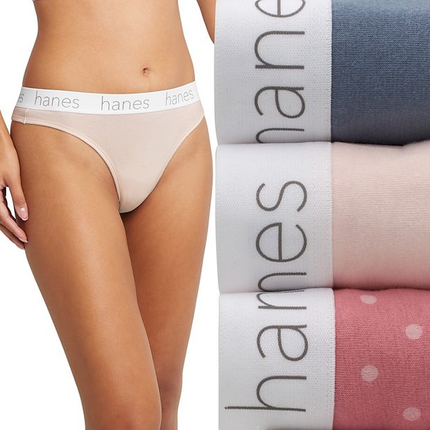 Women's Hanes® Ultimate® Originals 3-Pack Cotton Stretch Thong Underwear  45UOBT