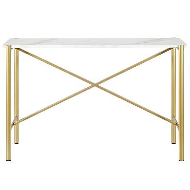 Finley & Sloane Braxton Faux Marble Console Table