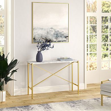 Finley & Sloane Braxton Faux Marble Console Table