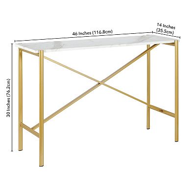 Finley & Sloane Braxton Faux Marble Console Table