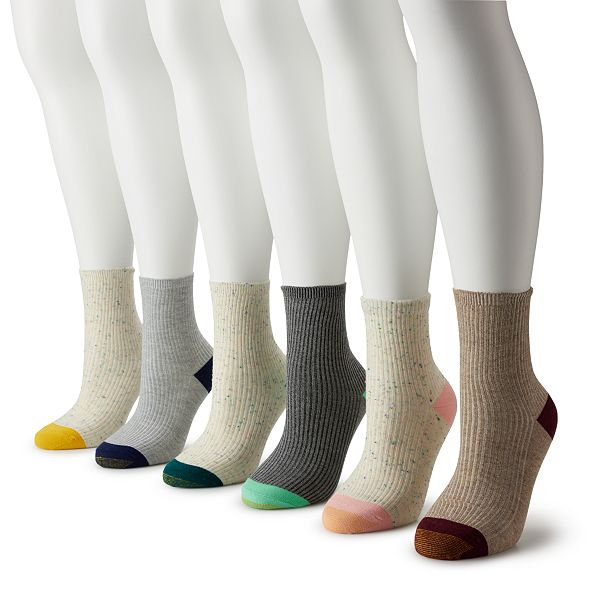 Women's GOLDTOE® Short Crew Sock 6-Pack