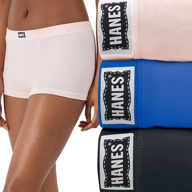  Hanes Ultimate Womens Boxer Briefs, Boyfriend Boxer Briefs  For Women, Boxer Brief Underwear, 3-Pack