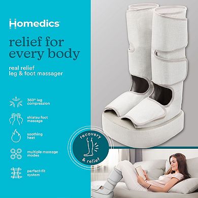 HoMedics Real Relief Leg & Foot Massager with Heat