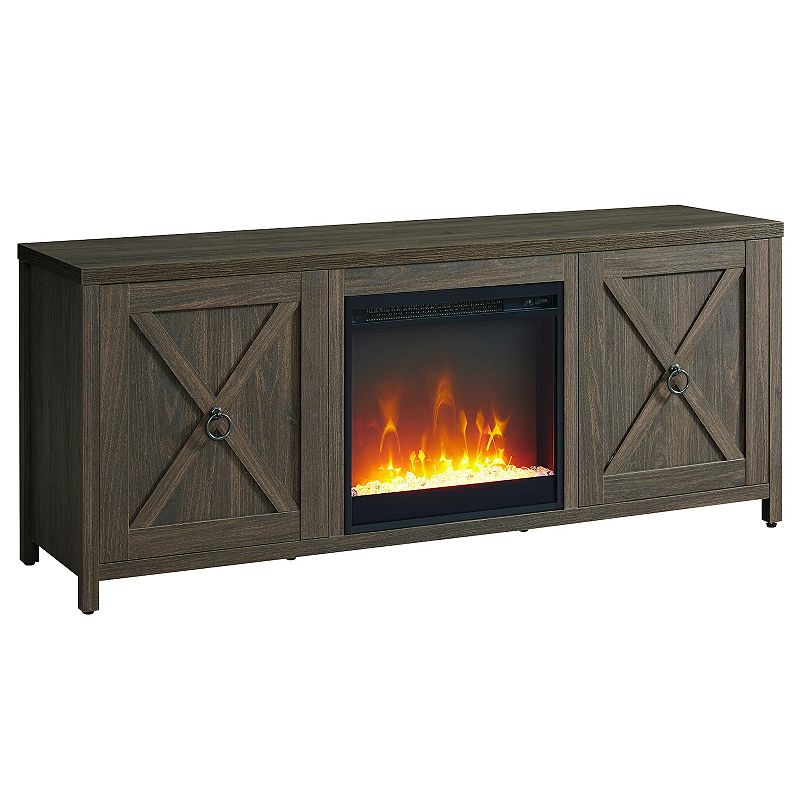Finley & Sloane Granger Electric Fireplace TV Stand, Brown