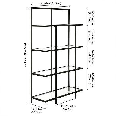 Finley & Sloane Ingels Rectangular 4-Shelf Bookcase