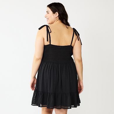 Spaghetti Strap Chiffon Dresses Black Plus Size