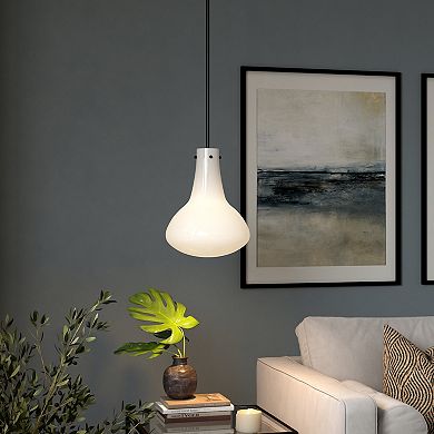 Finley & Sloane Yuri Milk Glass Pendant Ceiling Light