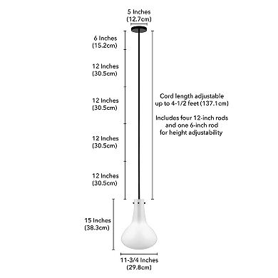 Finley & Sloane Yuri Milk Glass Pendant Ceiling Light