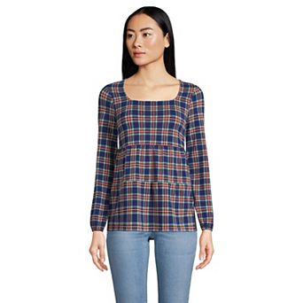 Petite Lands' End Squareneck Tiered Top