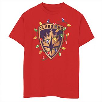 Boys 8-20 Guardians Of The Galaxy Holidays Special Holidays Color Lights Badge Tee