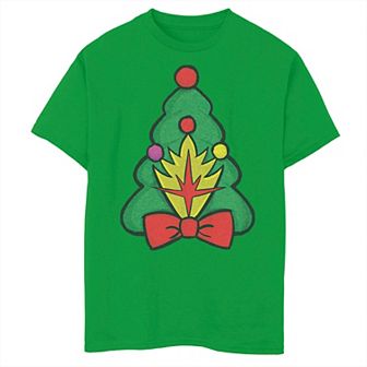 Boys 8-20 Guardians Of The Galaxy Holidays Special Little Christmas Tree Badge Tee
