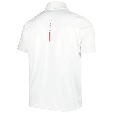 Men's Under Armour White Wisconsin Badgers Motivate 2.0 Half-Zip Jacket