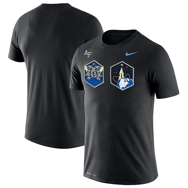Mens Nike Black Air Force Falcons Space Force Rivalry Badge T-Shirt, Size: