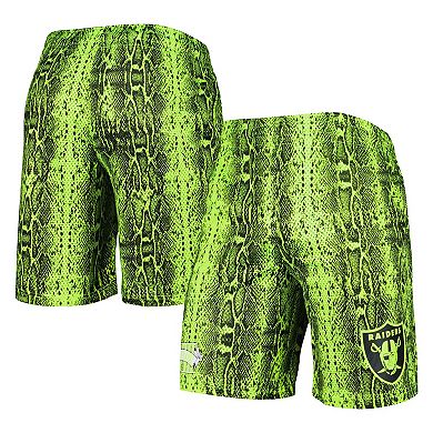 Men's New Era Neon Green Las Vegas Raiders Summer Pop Shorts