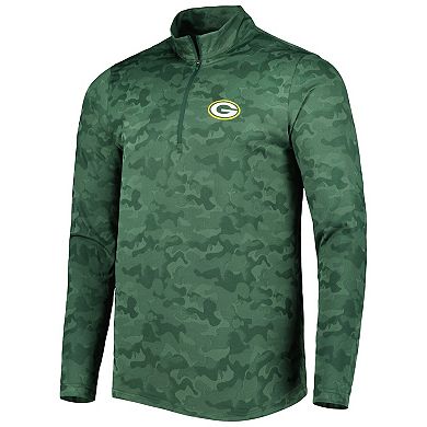 Men's Antigua Green Green Bay Packers Brigade Quarter-Zip Sweatshirt